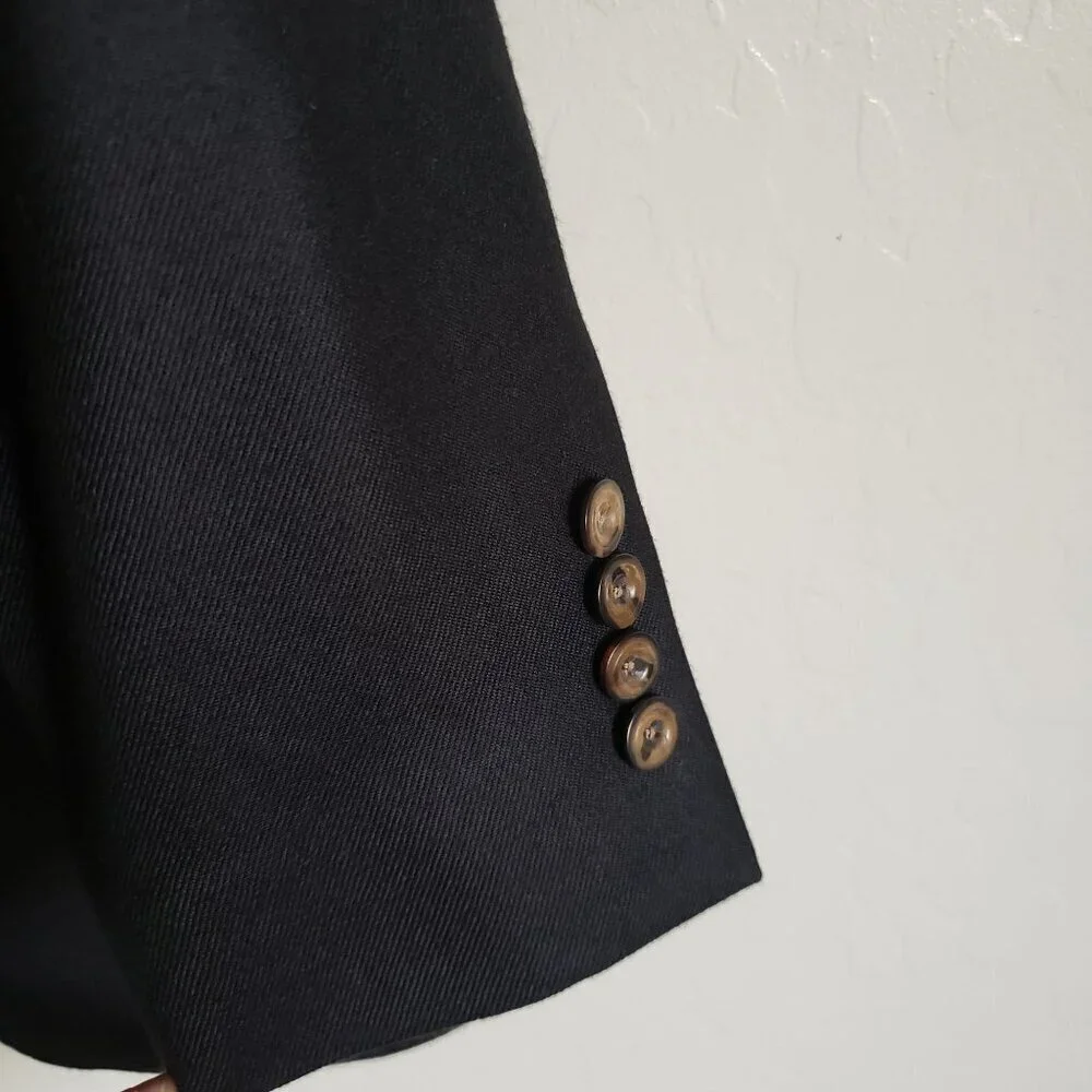 Samuelsohn 100% Cashmere Blazer Jacket Black Size Mens 42 Tall J.P.Tilford Italy